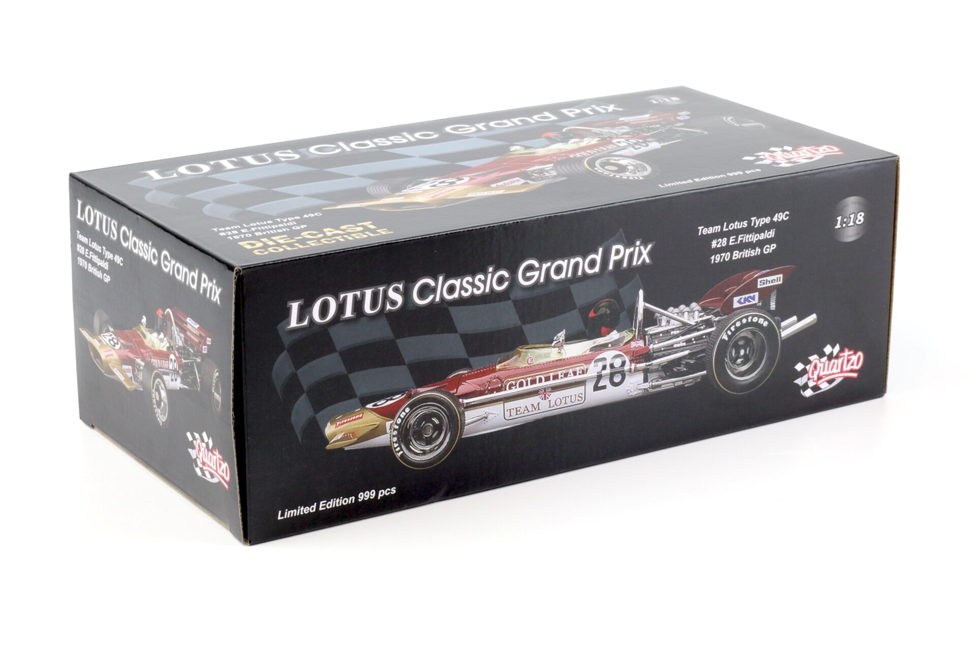 1:18 Quartzo Lotus Type 49C Emerson Fittipaldi #28 British GP 1970