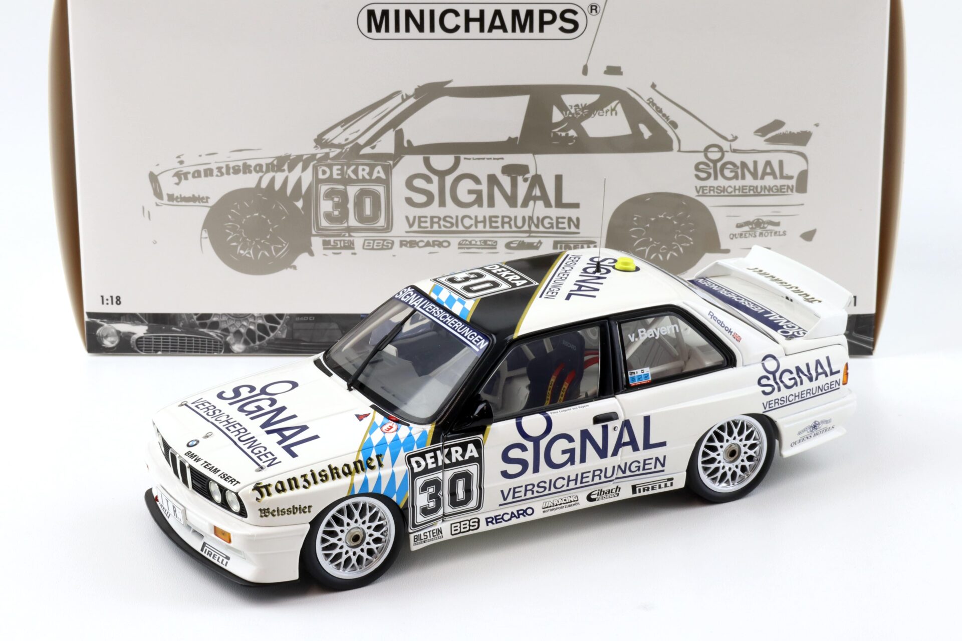 ID 91799 orig 1.jpg 1:18 Minichamps BMW M3 E30 DTM Team Isert #30 L.v. Bayern DTM 1991