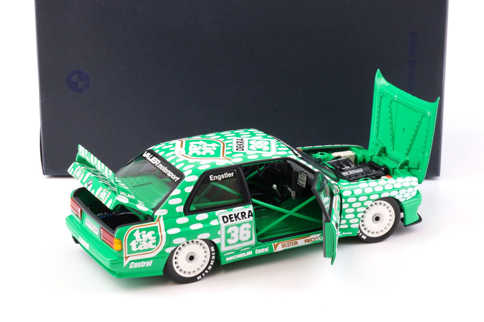 1:18 Minichamps BMW M3 E30 DTM TICTAC Team Valier Engstler 1992 DEALER VERSION
