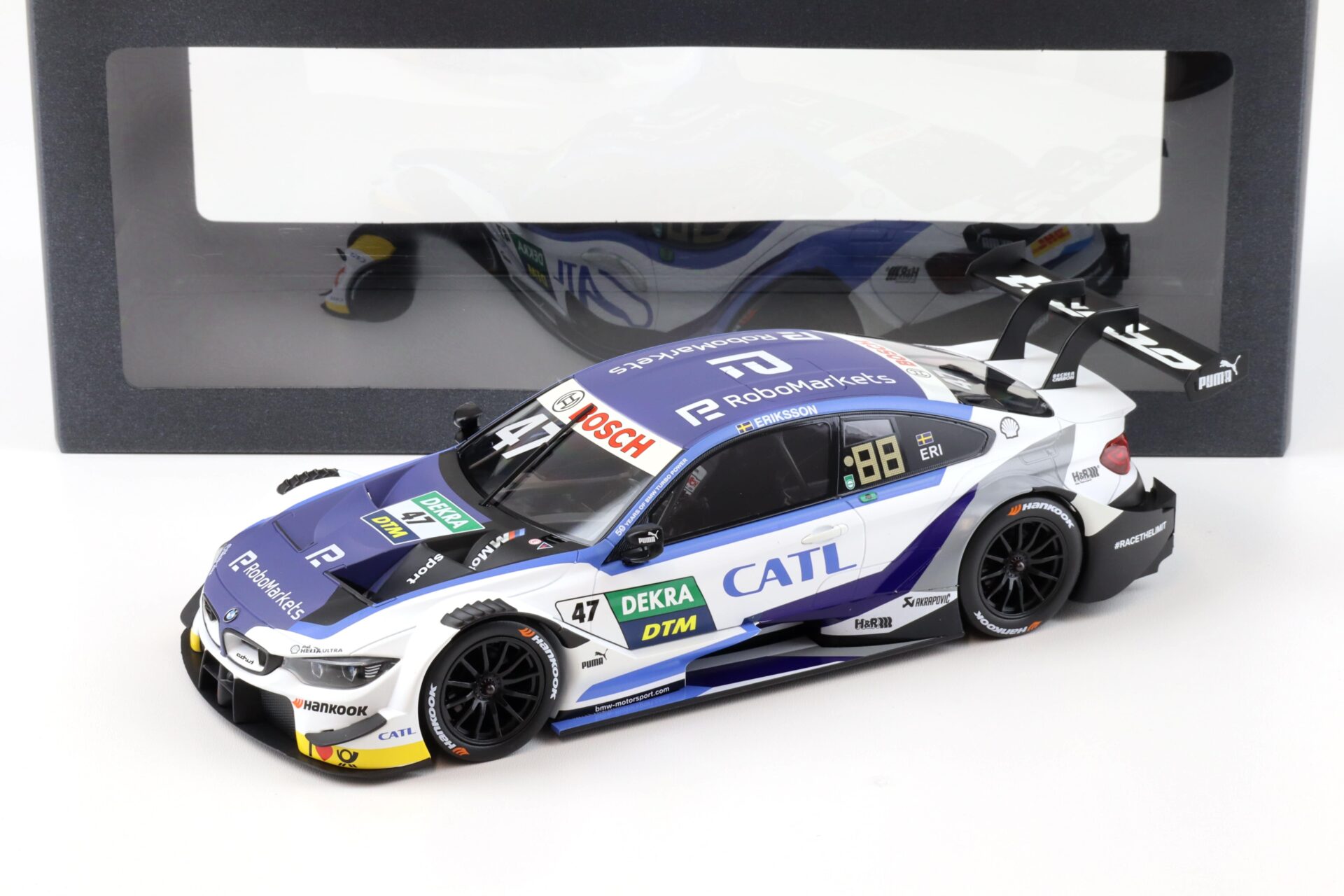 1:18 Norev BMW M4 DTM 2019 J.Eriksson BMW Team RBM #47 CATL DEALER VERSION