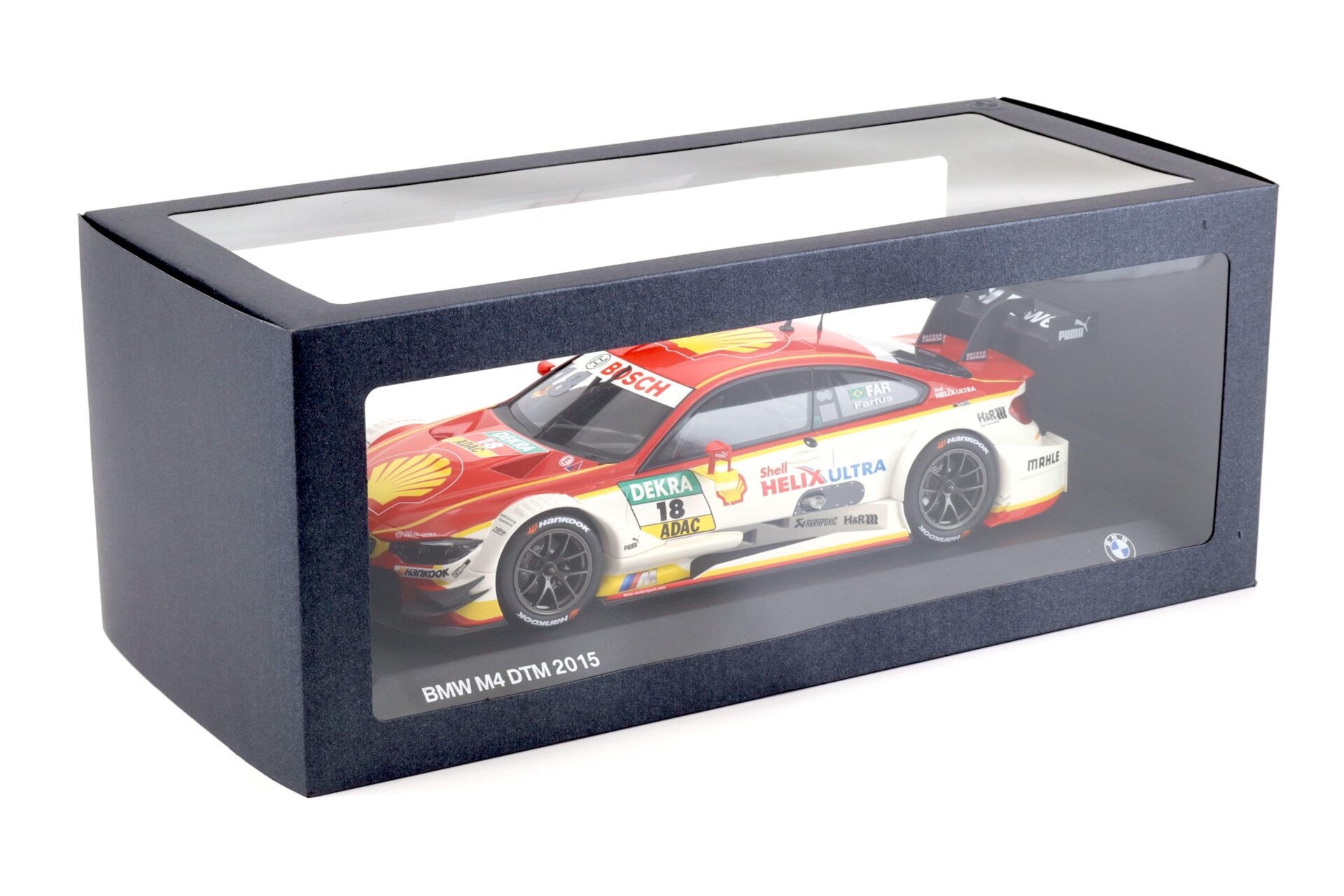 1:18 Norev BMW M4 DTM 2015 A.Farfus #18 BMW Team RBM Shell DEALER VERSION
