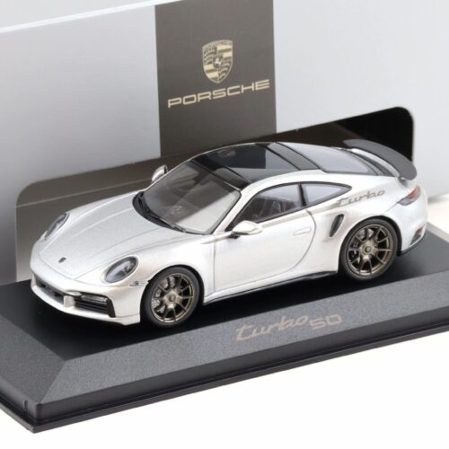 1:43 Minichamps Porsche 911 (992) Turbo S Coupe 50 Jahre Turbo silver WAP DEALER