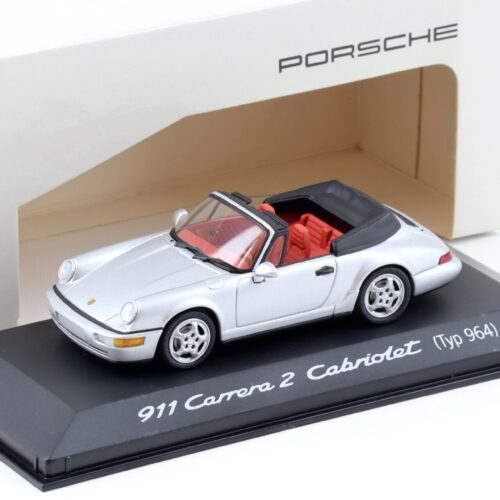 1:43 Minichamps Porsche 911 964 Carrera 2 Cabriolet silver WAP DEALER