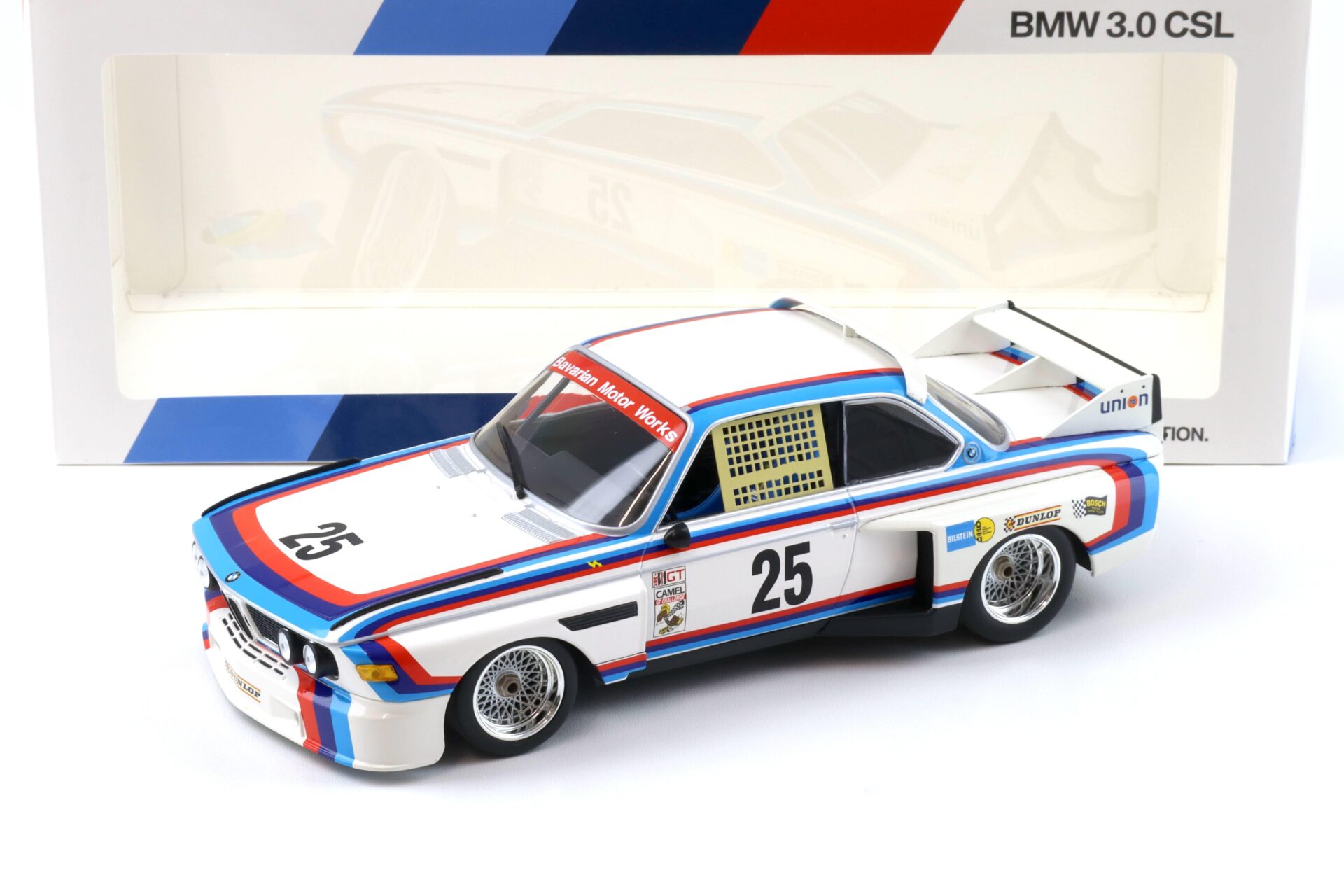 ID 92718 orig 1.jpg 1:18 Minichamps BMW 3.0 CSL #25 Stuck IMSA Series 1975 Heritage DEALER VERSION