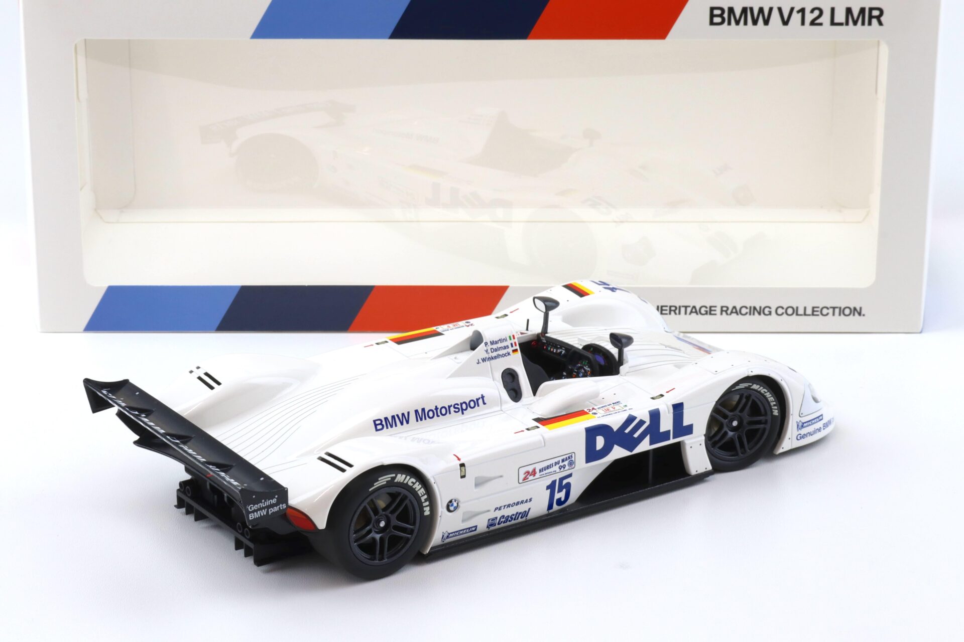 1:18 Minichamps BMW V12 LMR #15 Winkelhock ALMS Series 1999 Heritage DEALER VERSION