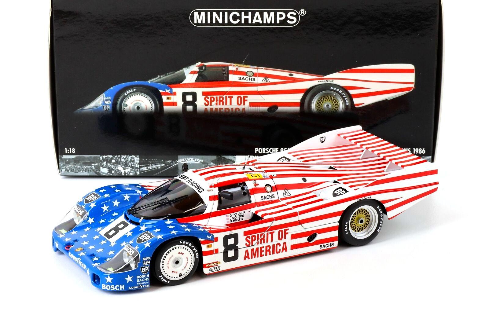 ID 93012 orig 1.jpg 1:18 Minichamps Porsche 956L Spirit of America #8 Follmer 24h Le Mans 1986