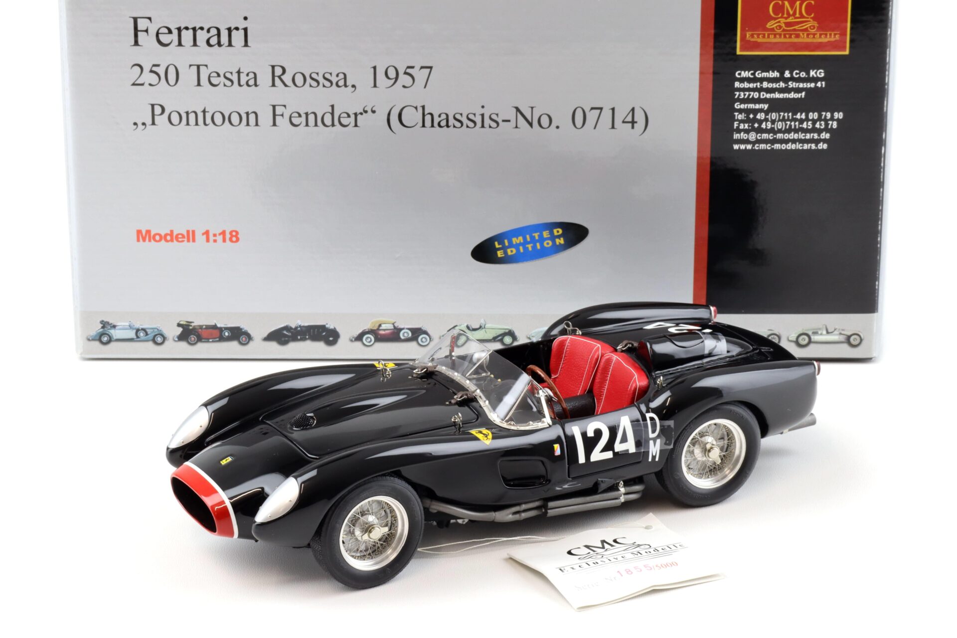 ID 93166 orig.jpg 1:18 CMC Ferrari 250 Testa Rossa 1957 Pontoon Fender #124 black M-081