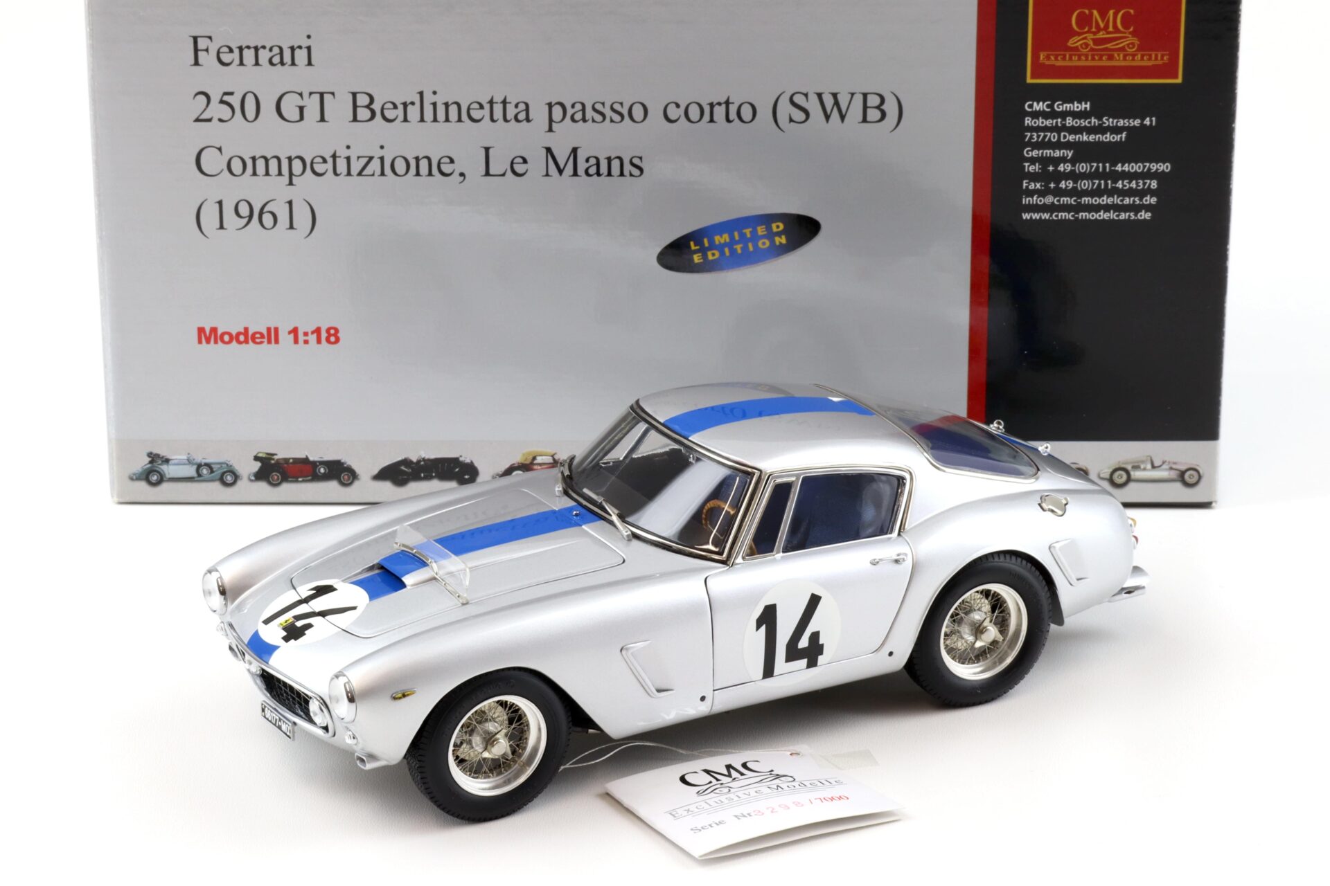 ID 93192 orig.jpg 1:18 CMC Ferrari 250 GT Berlinetta passo corto SWB Competizione 1961 Le Mans M-079