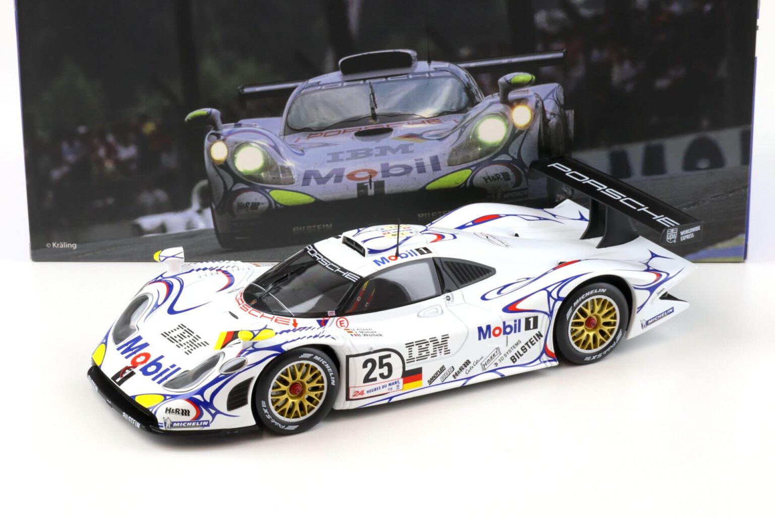 WERK 83 1/18 - Porsche 911 GT1 Le Mans 1998 (2ème) - Miniature Métal Collection W18029002