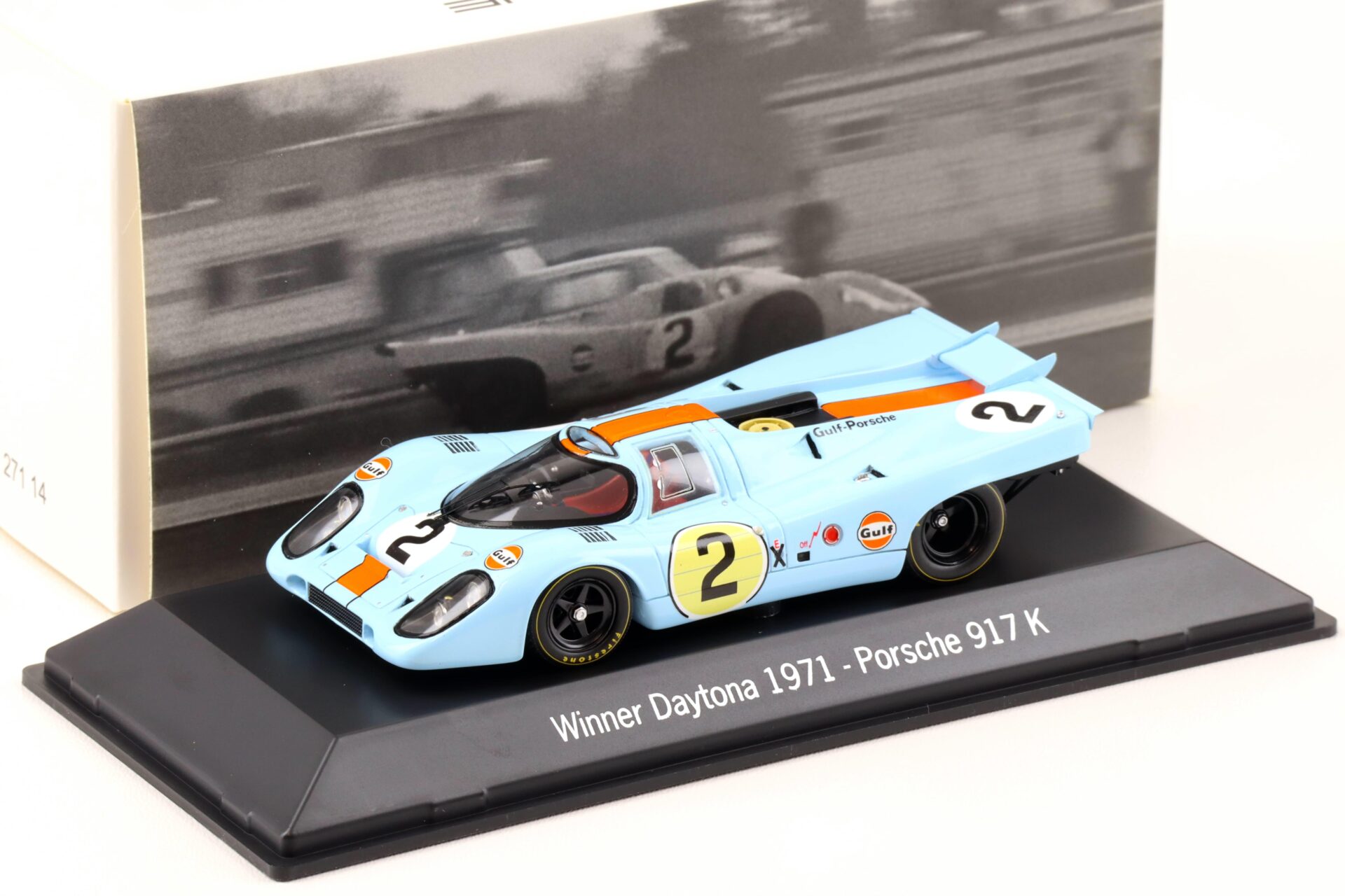 ID 93460 orig 1.jpg 1:43 Spark Porsche 917K Winner Daytona 1971 Gulf #2 MAP Porsche Museum