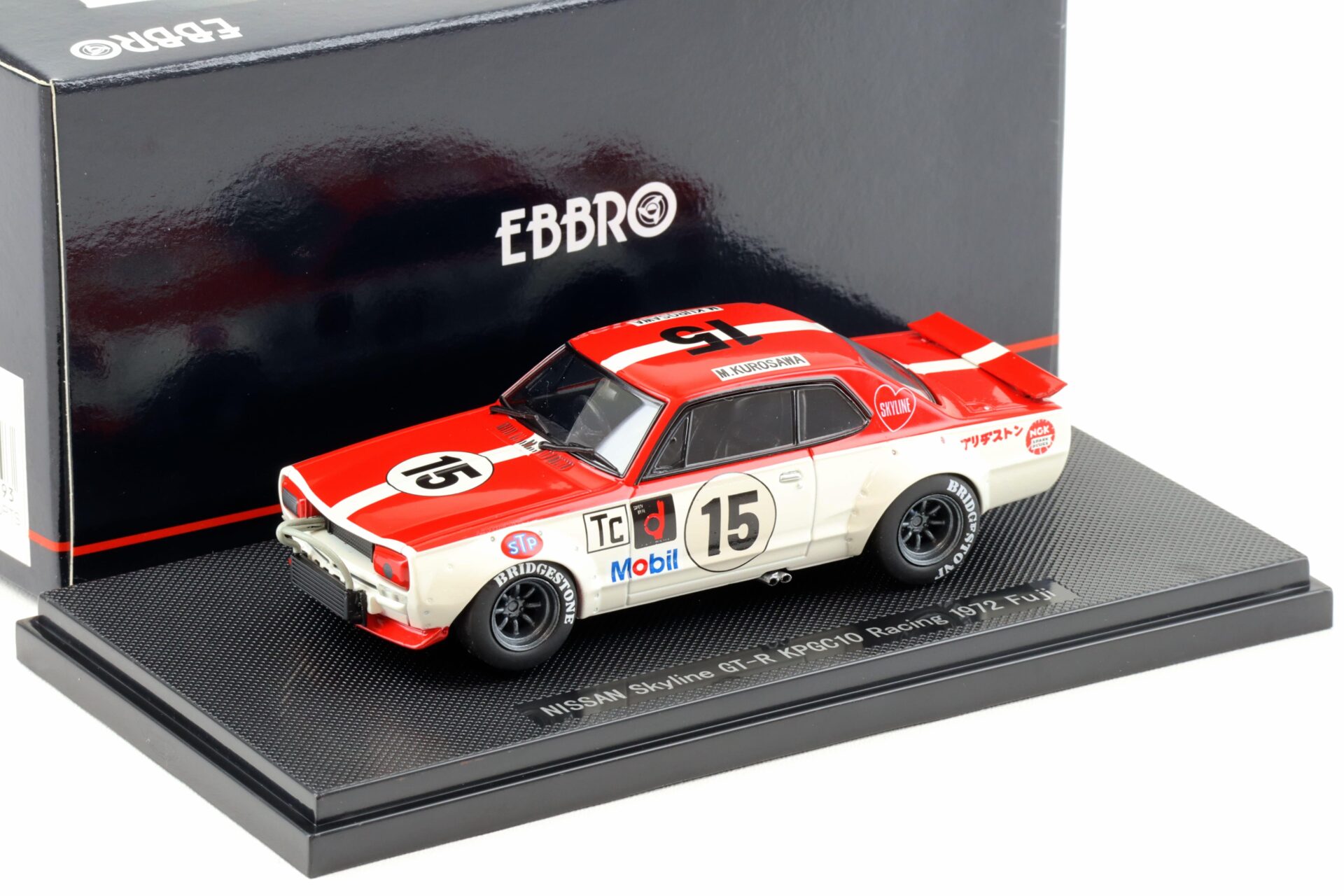 ID 93576 orig.jpg 1:43 Ebbro Nissan Skyline GT-R KPGC10 Racing 1972 Kurosawa #15 red/white