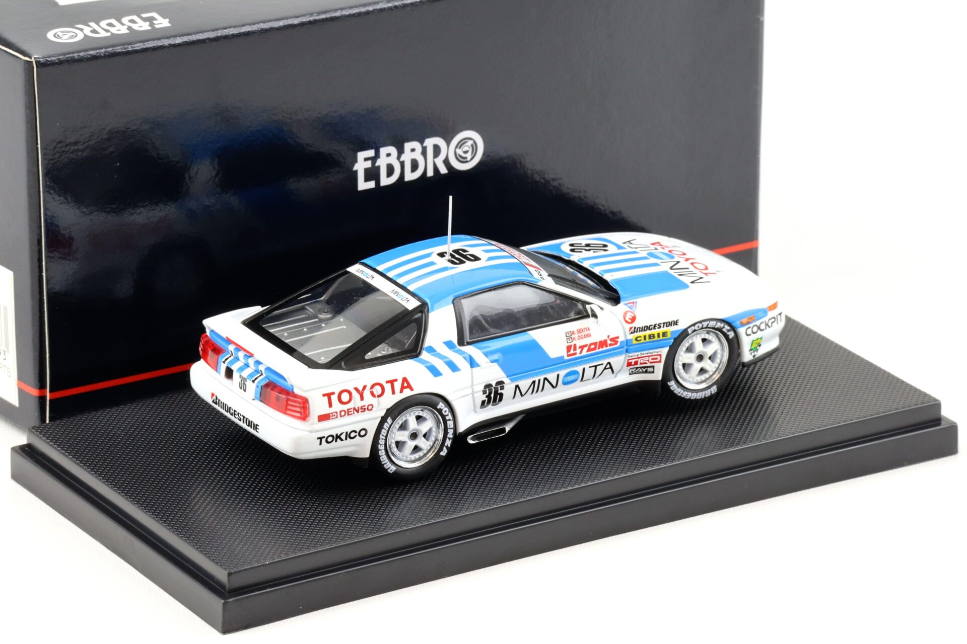 1:43 Ebbro 1990 Toyota Supra MINOLTA Tom´s Supra Gr.A 1990 Sekiya/Ogawa #36