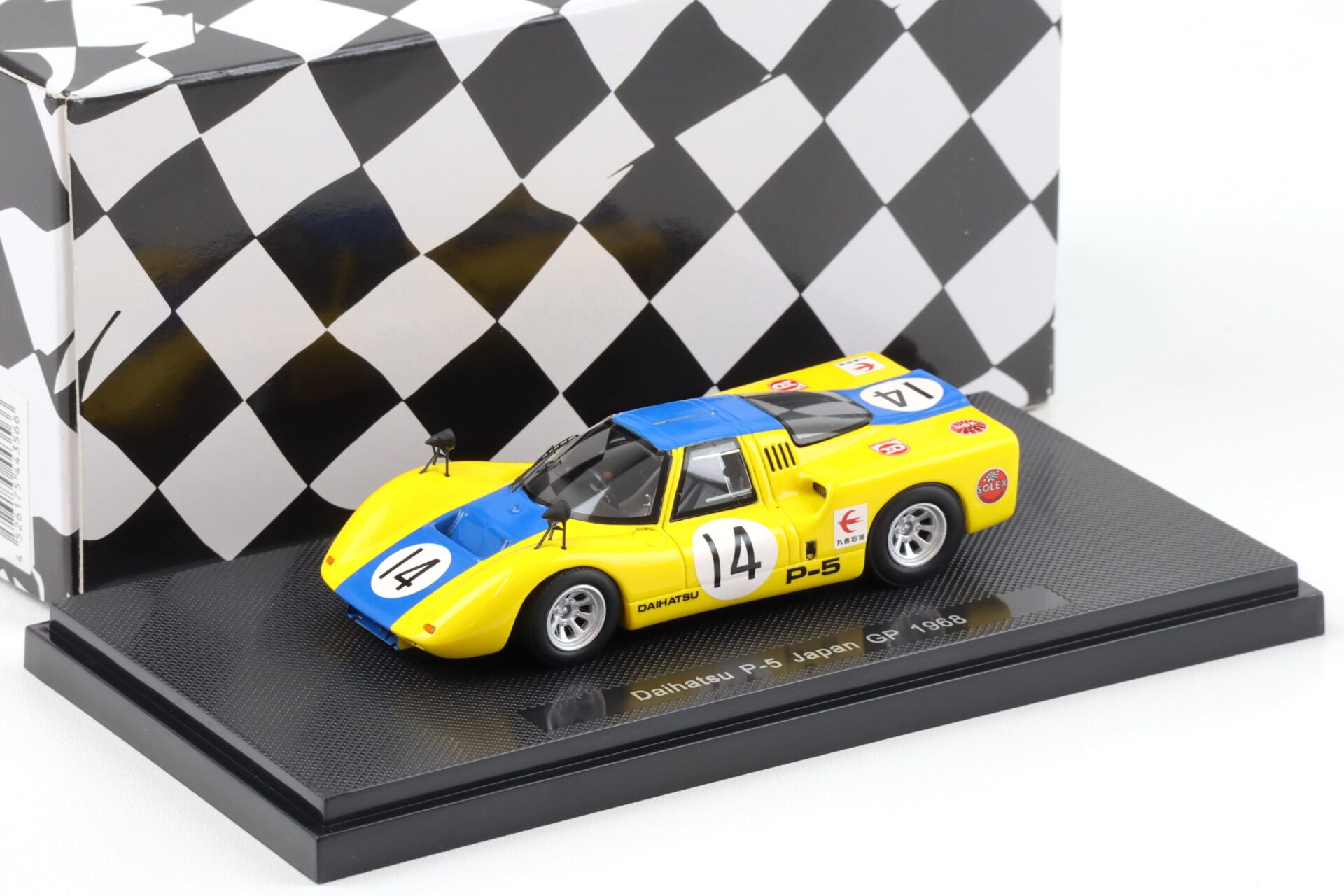 ID 94256 orig 1.jpg 1:43 Ebbro Daihatsu P-5 Japan GP 1968 #14 yellow/ blue