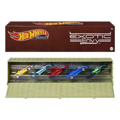 1:64 Hot Wheels Premium 2022 Exotic Envy with Special Container HFF42 Alfa, Bugatti