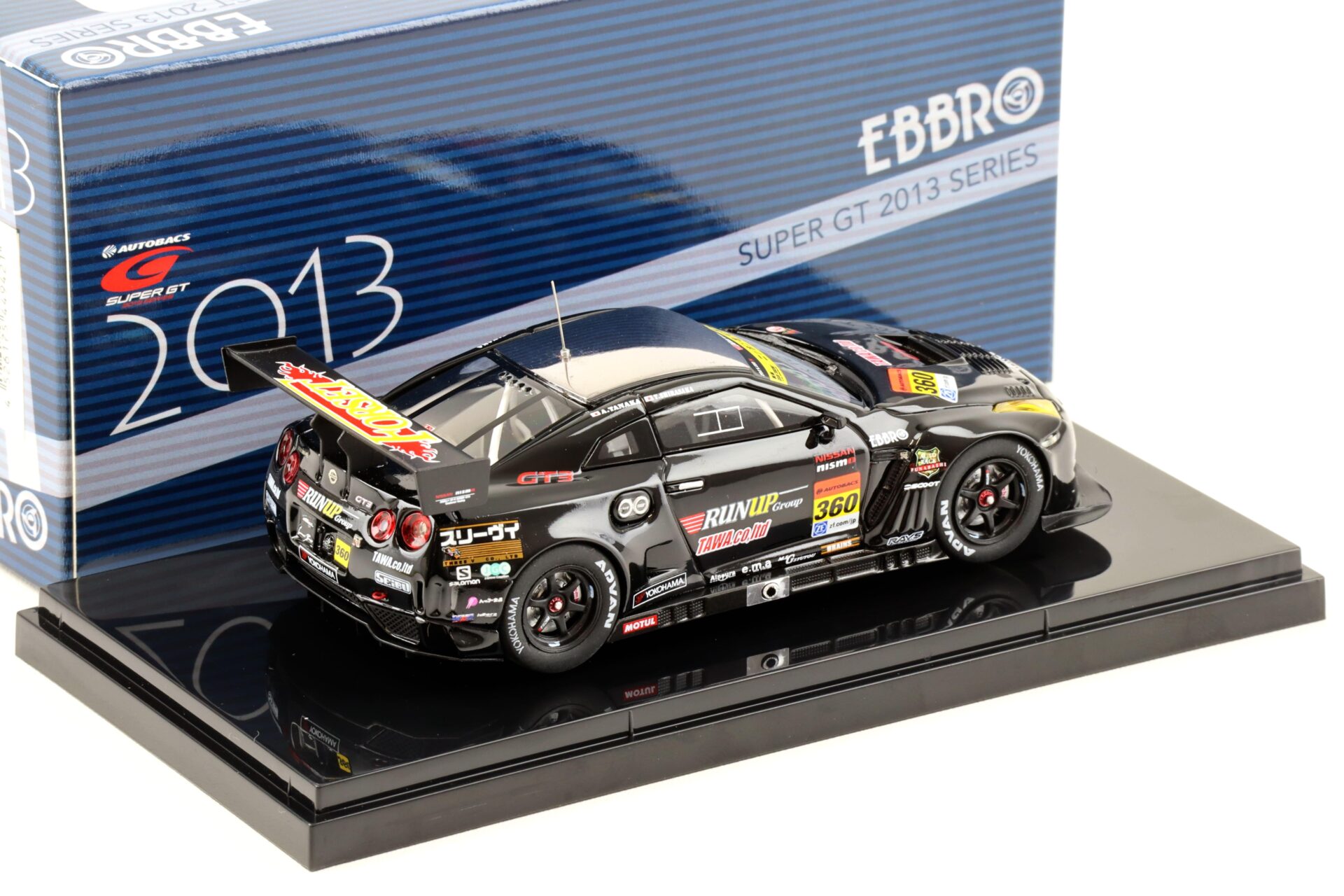 1:43 Ebbro Nissan GT-R Super GT300 RUN UP GROUP GT-R 2013 #360 Shirasaka/ Tanaka