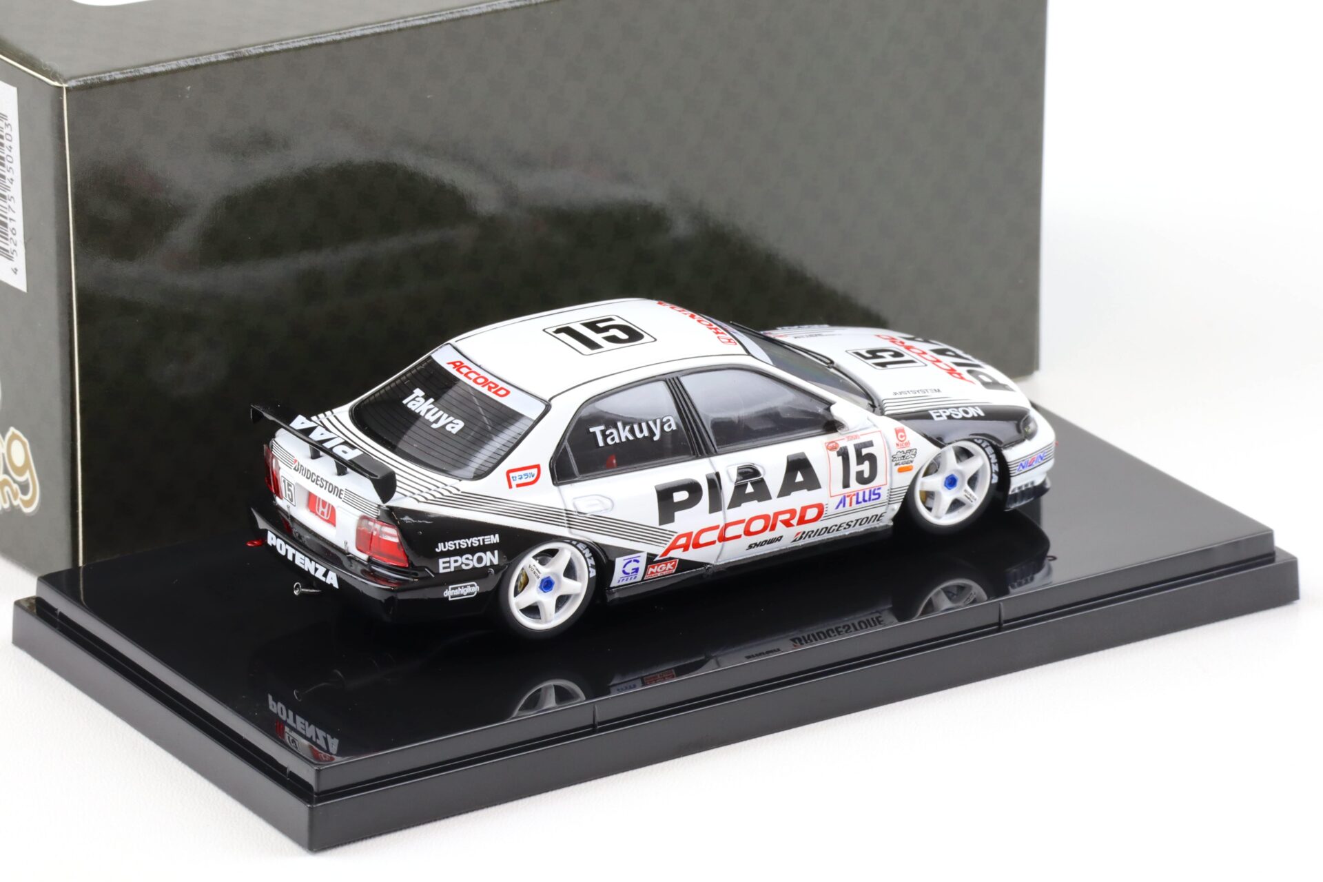 1:43 Ebbro Honda Accord PIAA ACCORD VTEC #15 JTCC 1996 Takuya