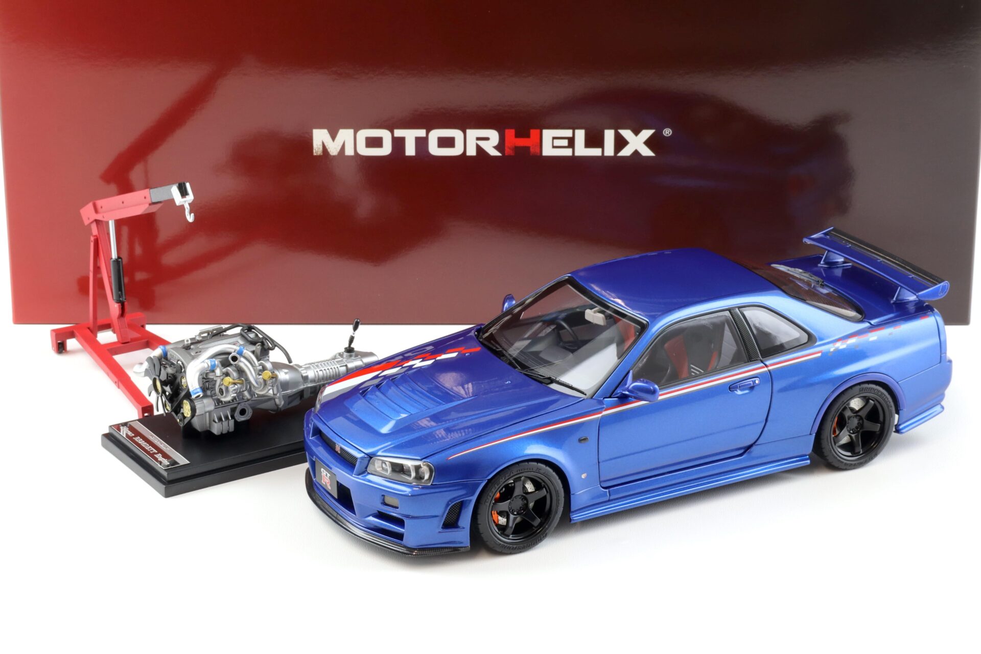 ID 94935 orig.jpg 1:18 Motorhelix Nissan Skyline GT-R R34 Nismo CRS Livery Bayside blue M83428