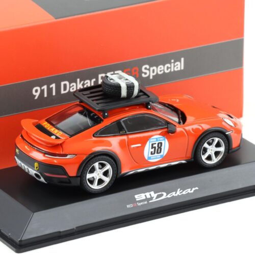 1:43 Spark Porsche 911 (992) Dakar RED58 Special orange Limited WAP DEALER