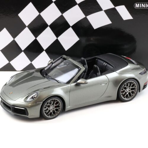 1:18 Minichamps Porsche 911 (992) Carrera 4S Cabriolet 2019 grey/ green metallic