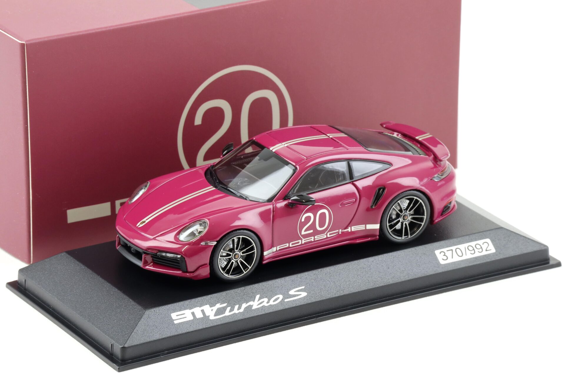 ID 95550 orig 1.jpg 1:43 Minichamps Porsche 911 (992) Turbo S China 20th Anniversary ruby red WAP DEALER