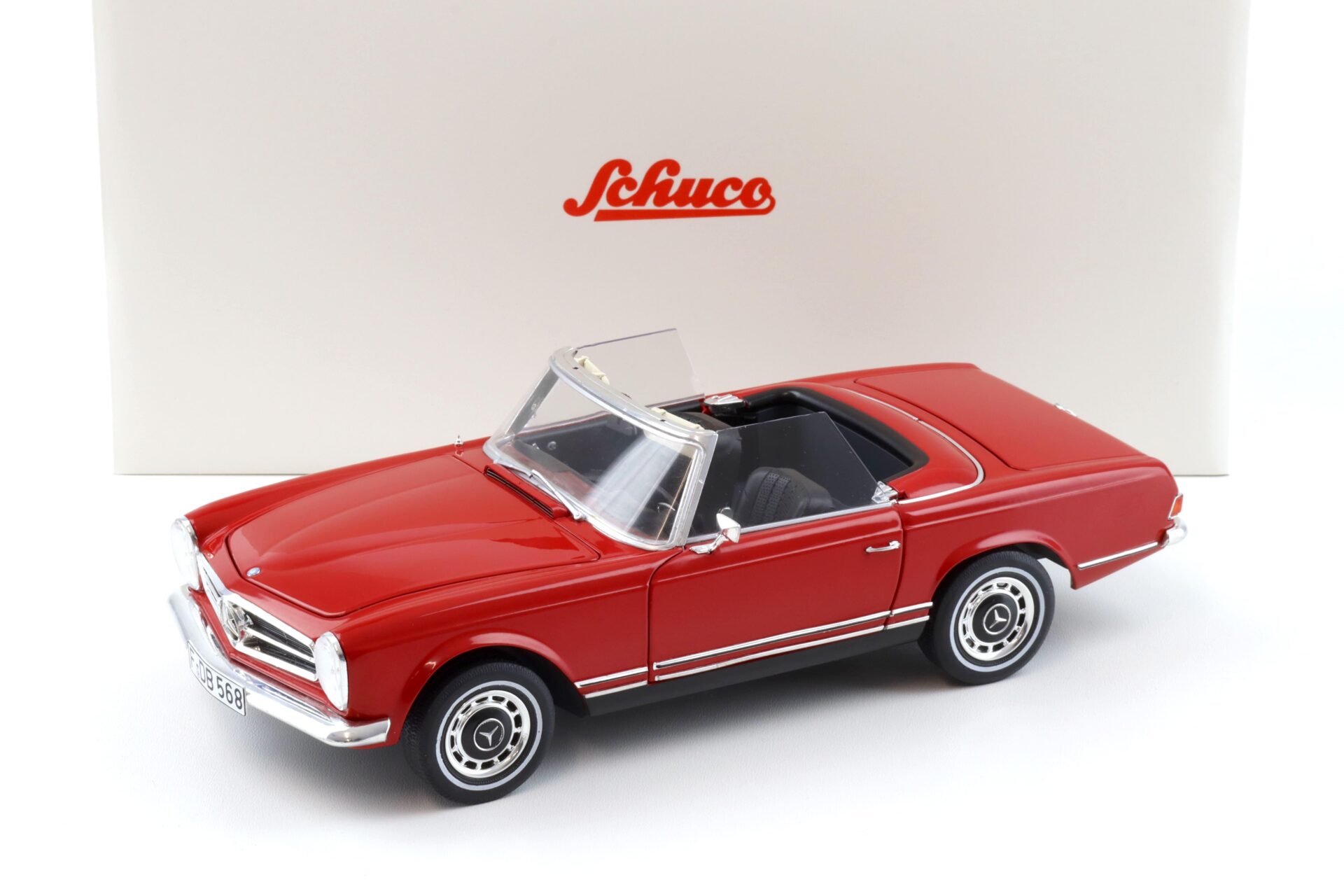 ID 95582 orig 1.jpg 1:18 Schuco Mercedes 280 SL Pagode W113 with Hardtop red/ black