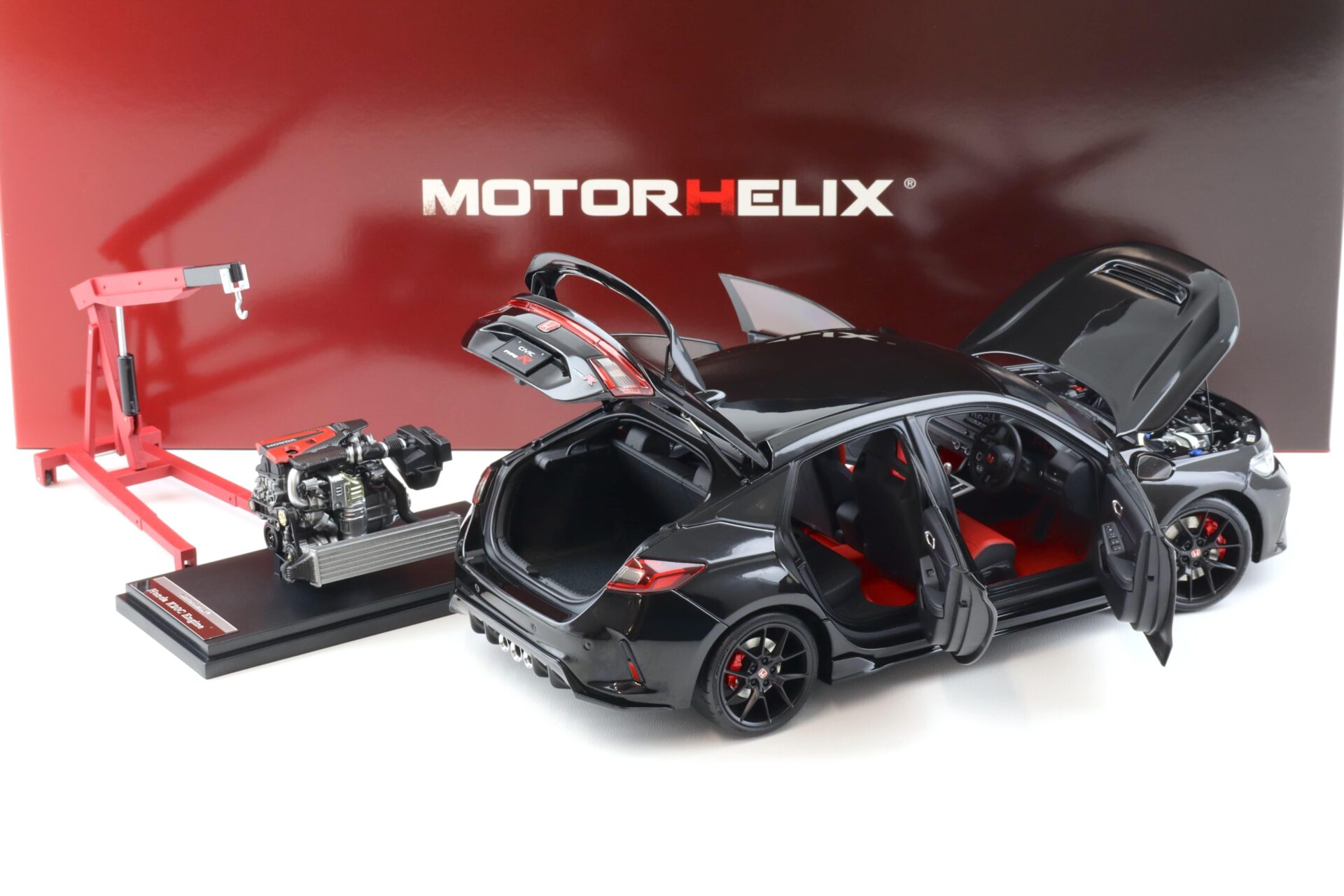 1:18 Motorhelix Honda Civic Type R (FL5) Crystal black pearl 2022 M85303