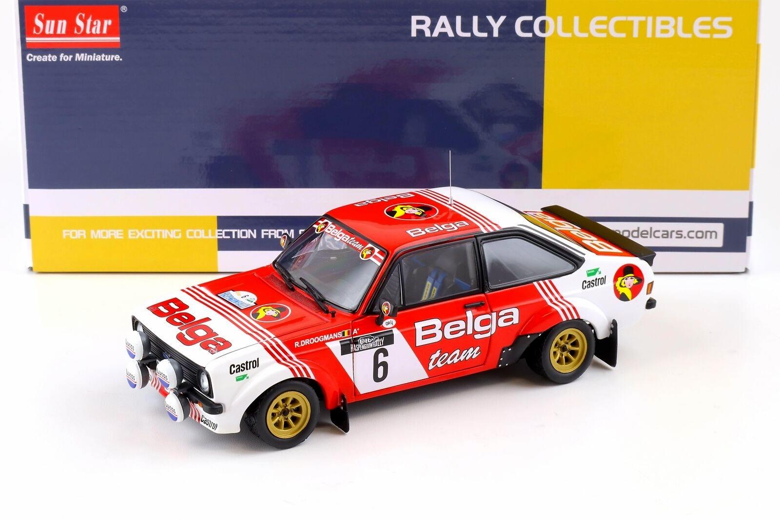 1:18 Sun Star Ford Escort RS 1800 #6 R.Droogmans/ R.Joosten Lotto Haspengouw Rally 1982