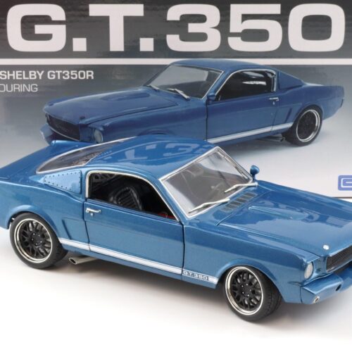 1:18 ACME 1965 Shelby GT350R PRO TOURING Coupe blue metallic/ white stripes - Image 2