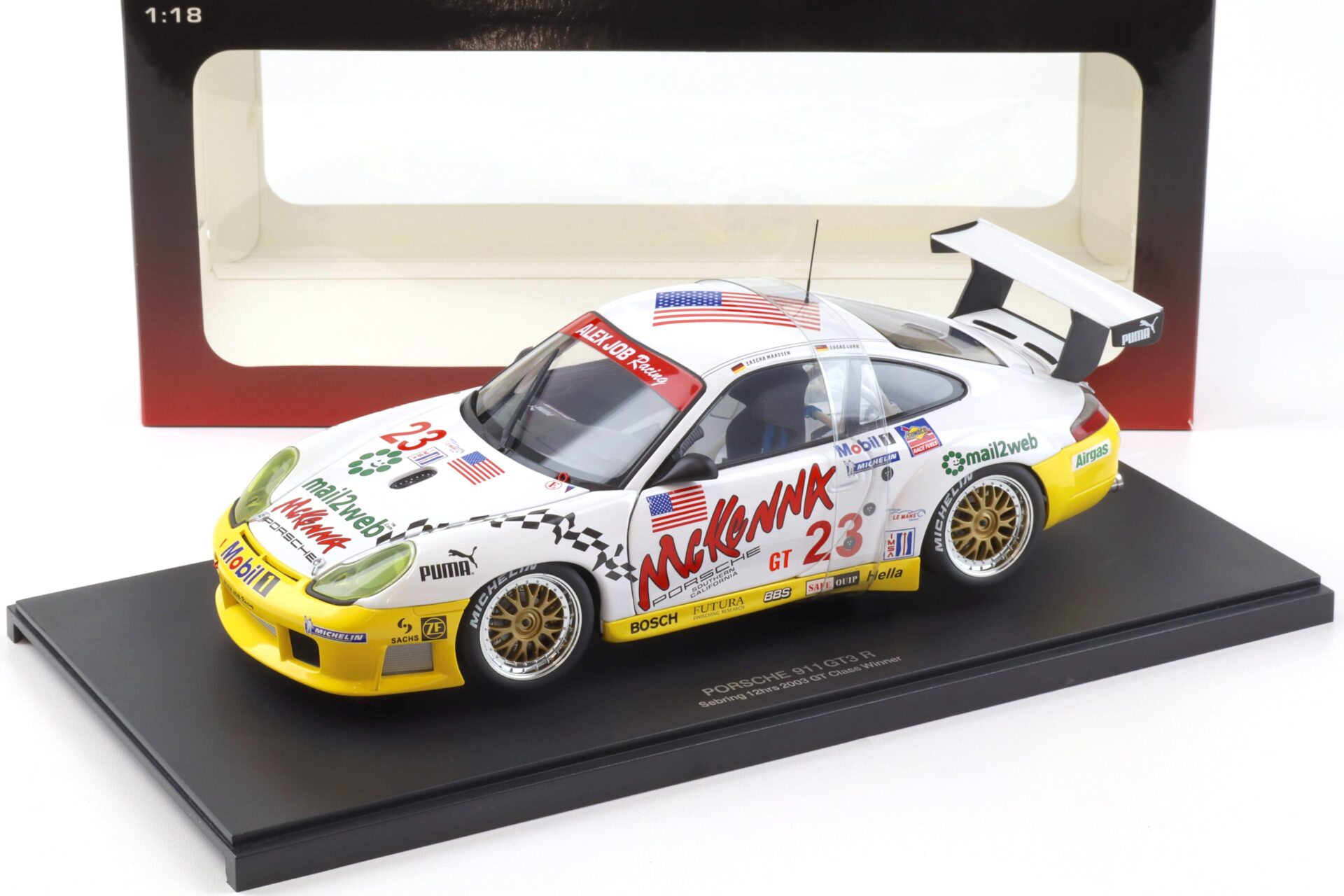 ID 96398 orig.jpg 1:18 AUTOart Porsche 911 996 GT3 R Sebring 12h 2003 GT Class Winner Maassen/Luhr 80373