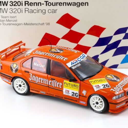 1:18 UT Models BMW 320i E36 STW 1998 Jägermeister Menzel #26 DEALER VERSION
