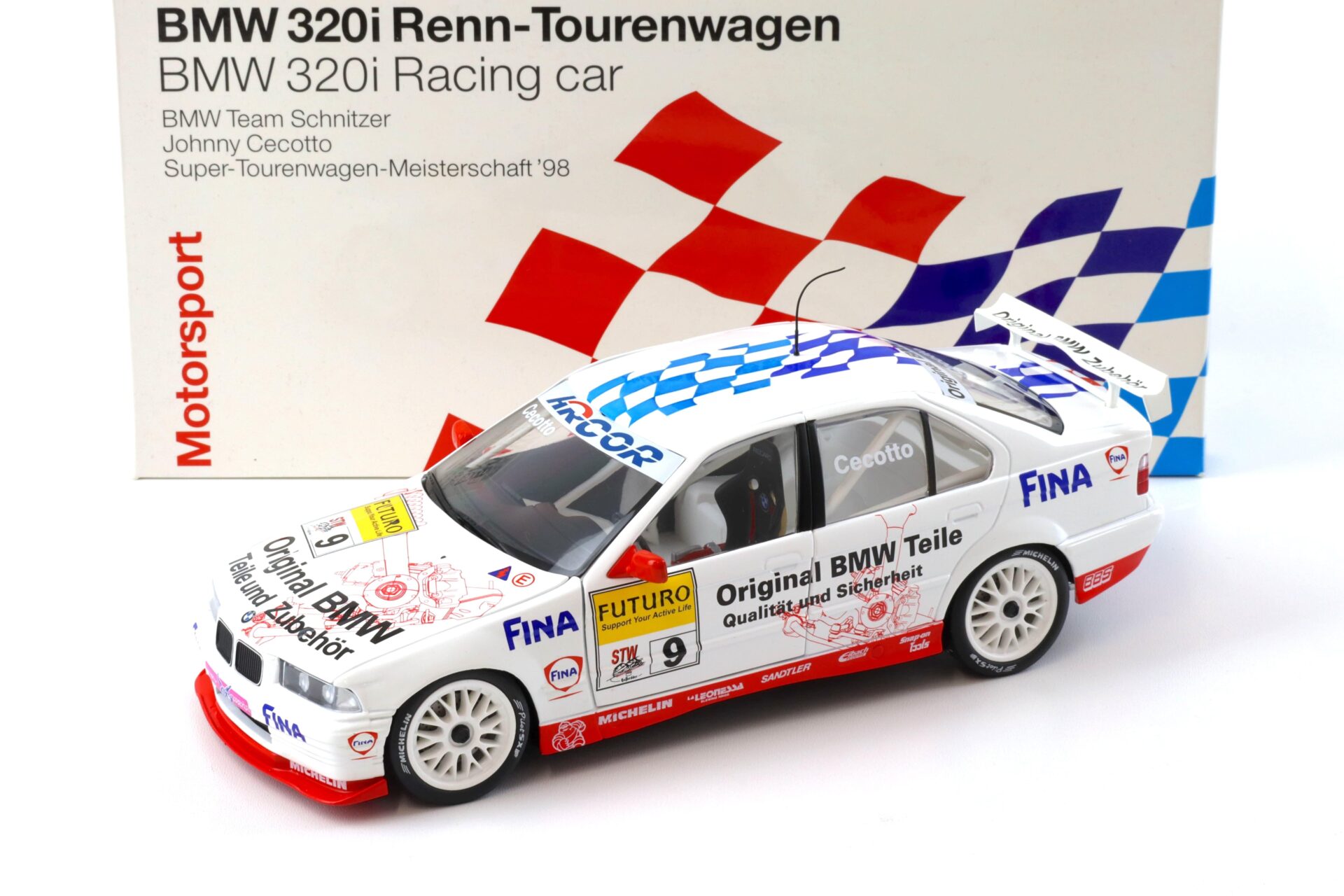 ID 96879 orig 1.jpg 1:18 UT Models BMW 320i E36 STW 1998 Team Schnitzer #9 Cecotto DEALER VERSION