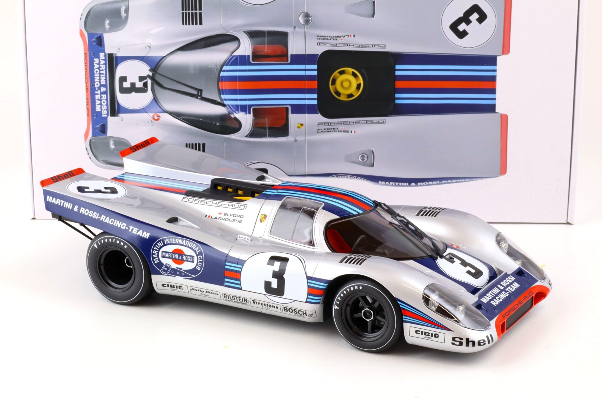 1:12 Norev Porsche 917K Winner 12h Sebring 1971 Elford/ Larrousse #3 Martini Racing 127503