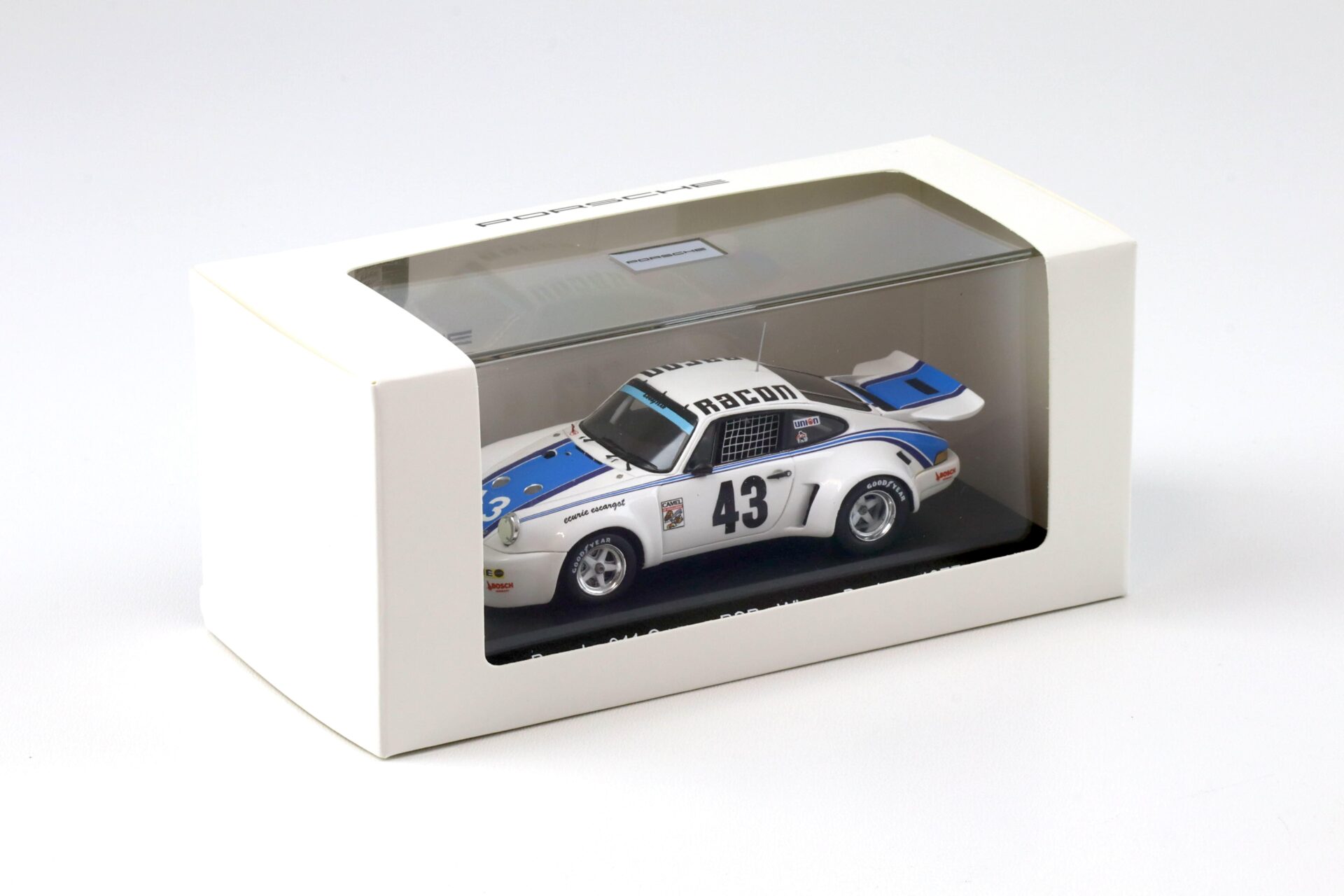 1:43 Spark Porsche 911 Carrera RSR Winner Daytona 1977 Racon #43 MAP Porsche Museum