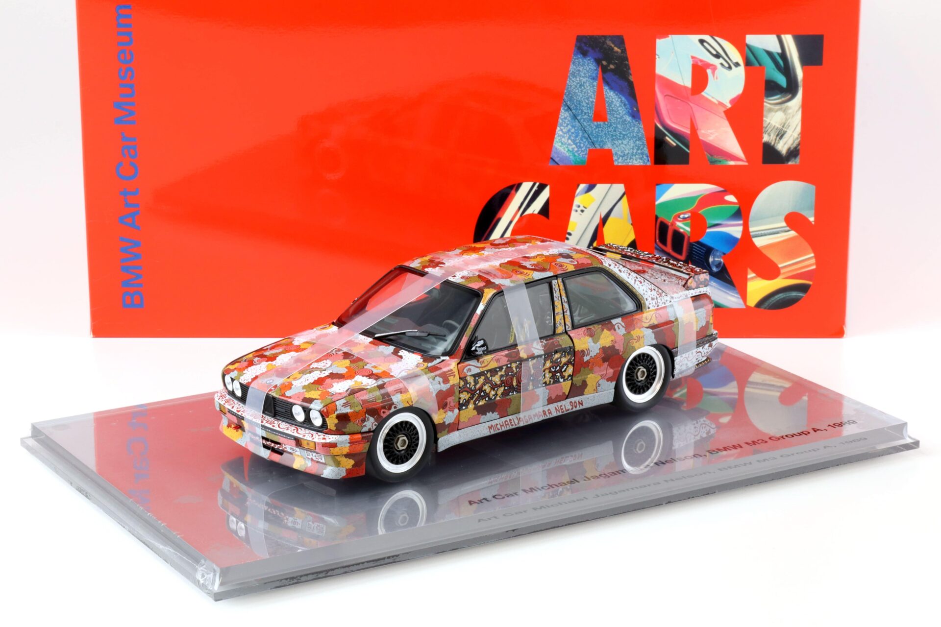 ID 97245 orig.jpg 1:18 Minichamps BMW M3 E30 Gruppe A Jagamara Nelson ART CAR DEALER VERSION