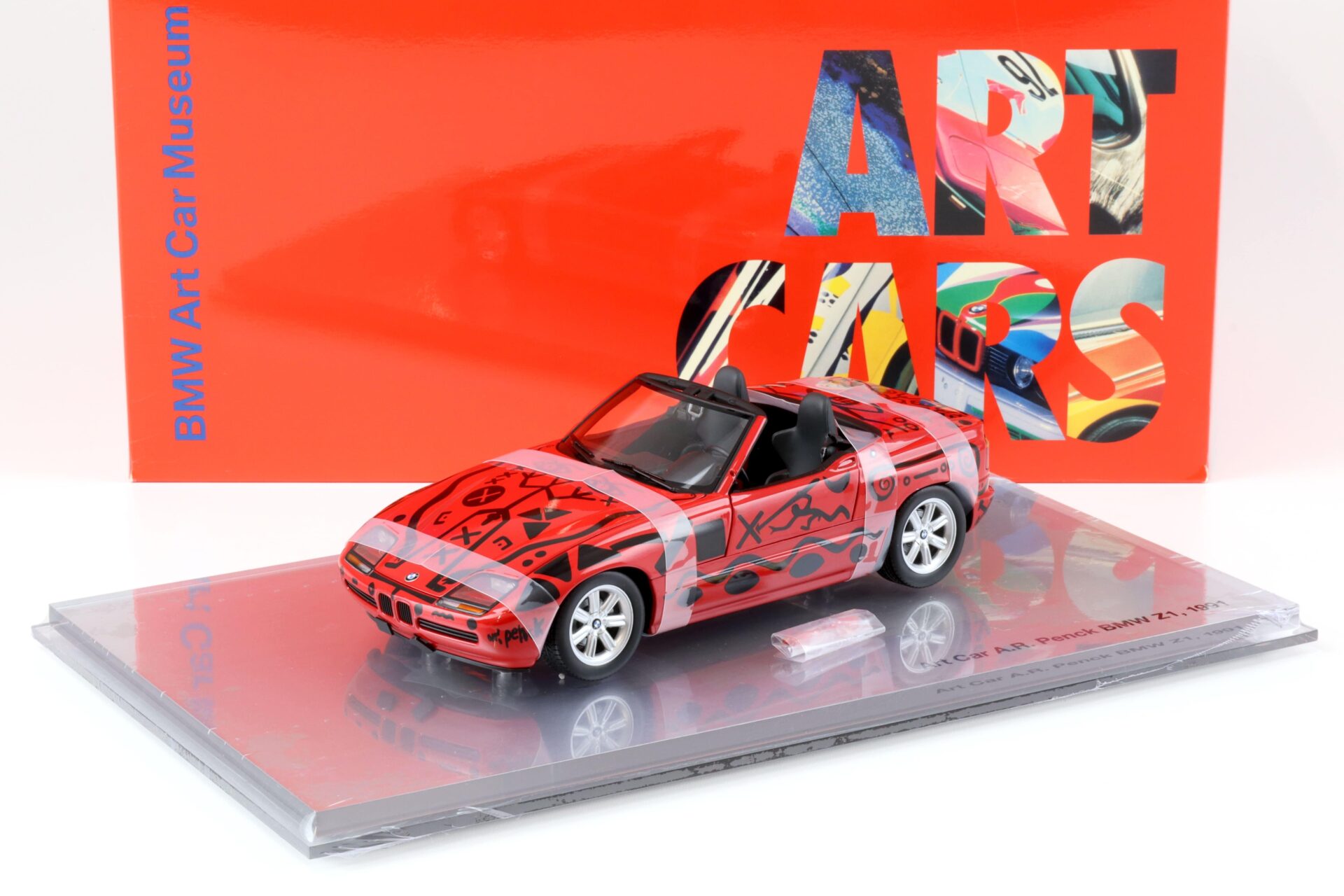 1:18 Minichamps BMW Z1 A.R. Penck 1991 ART CAR DEALER VERSION