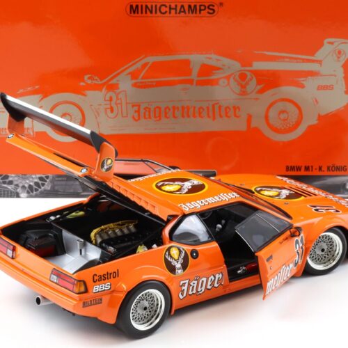 1:18 Minichamps BMW M1 DRT 1982 JÄGERMEISTER K.König #31 orange - Image 4