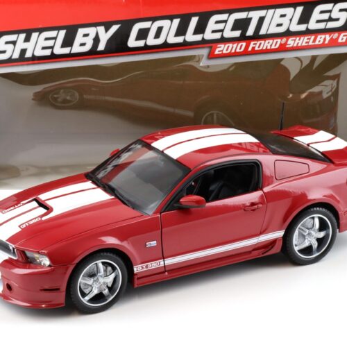 1:18 Shelby Collectibles 2011 Ford Shelby GT350 Coupe red/ white stripes