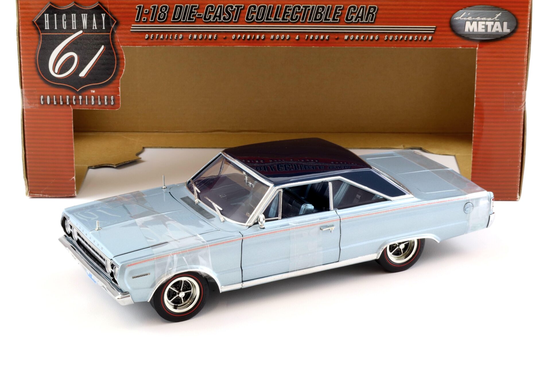 ID 99801 orig.jpg 1:18 Highway61 Plymouth Belvedere II blue metallic/ dark blue 1967