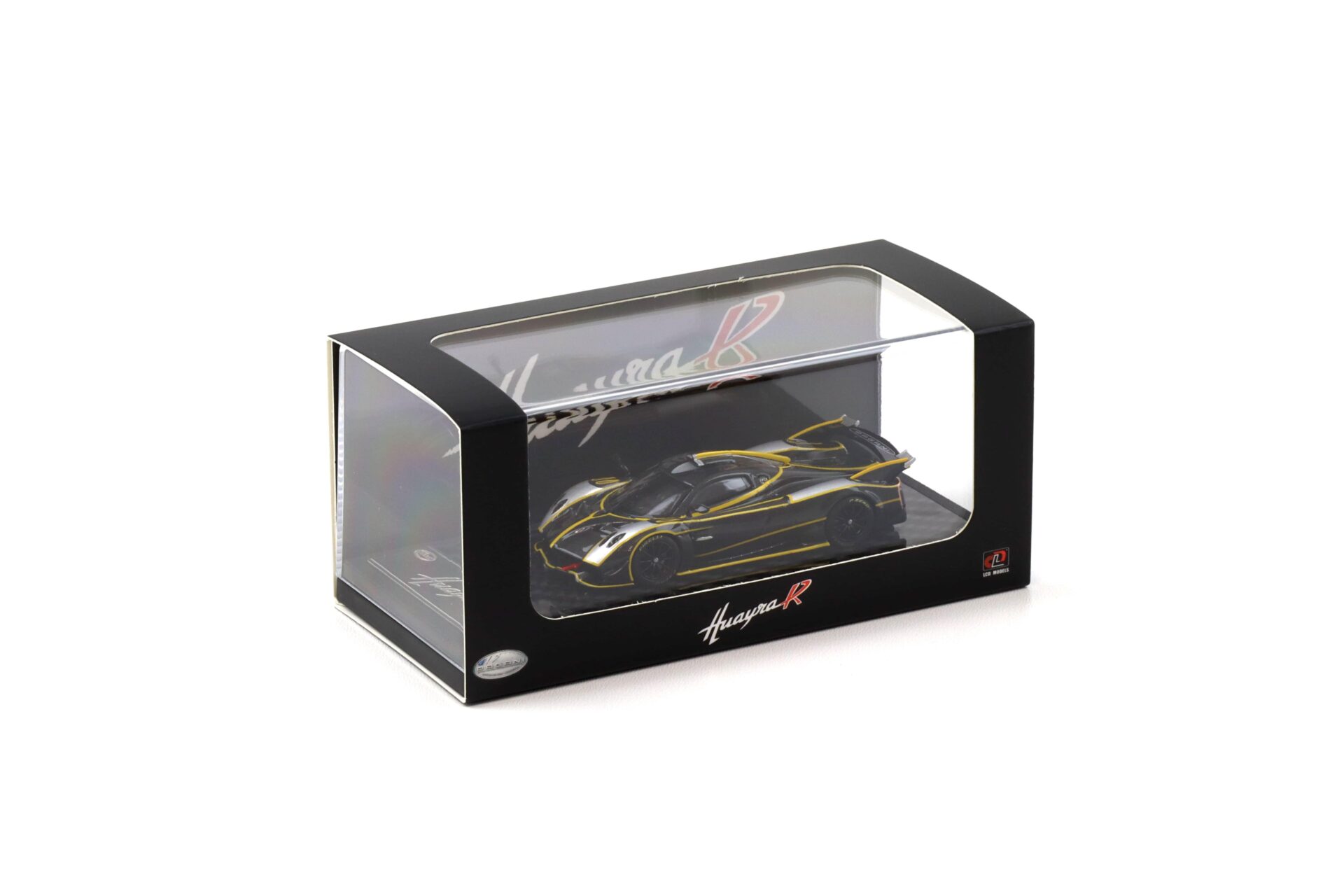 1:64 LCD Models Pagani Huayra R black Carbon/ silver LCD64028-BS
