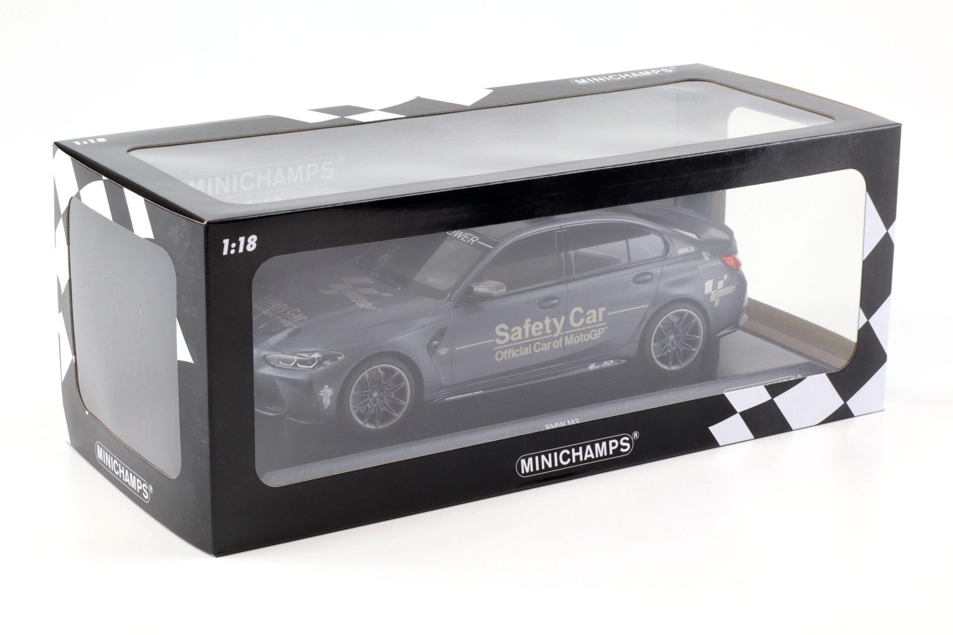 1:18 Minichamps BMW M3 Competition G80 Safety Car Moto GP 2020 grey metallic
