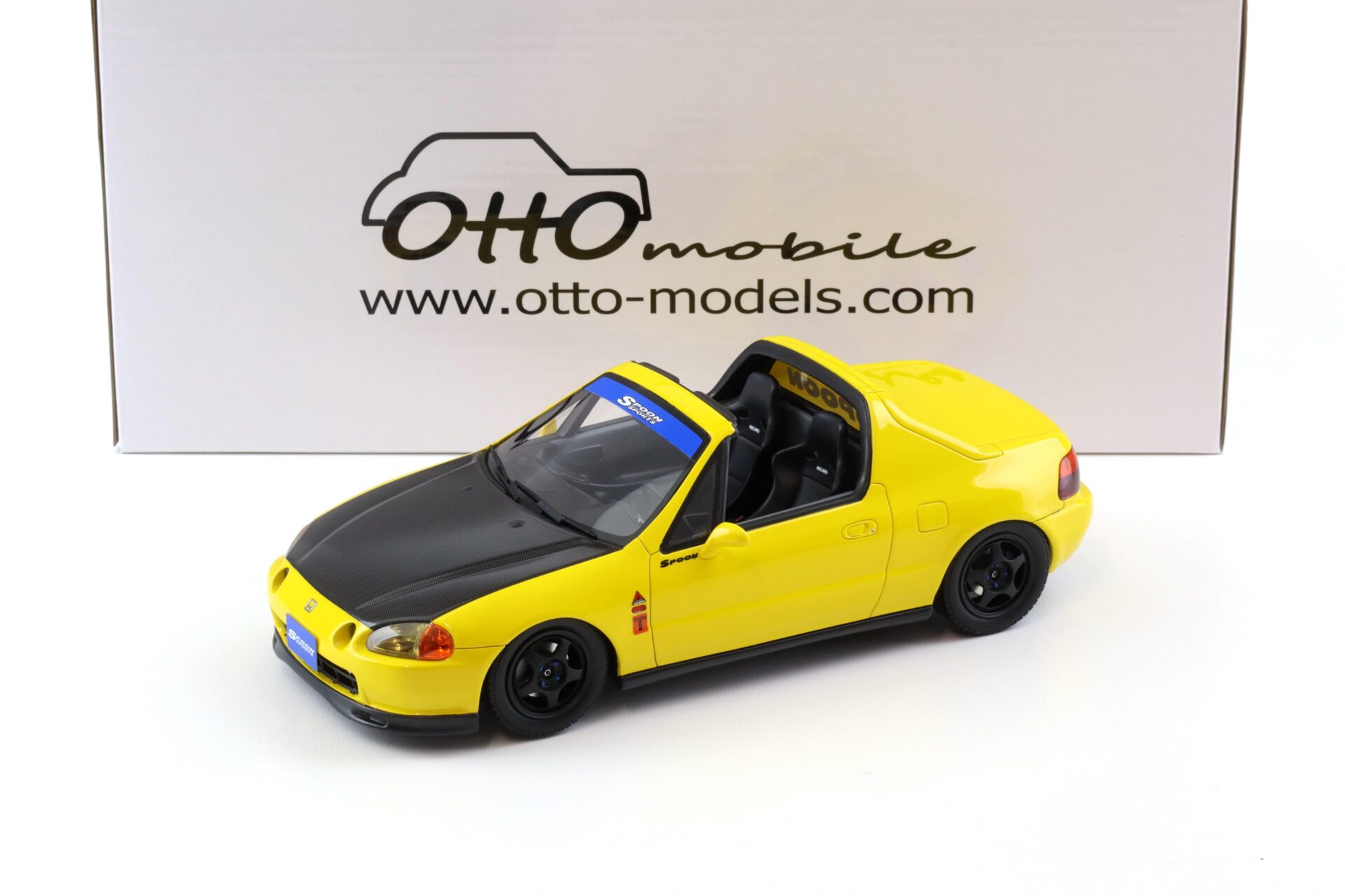 1:18 OTTO mobile OT1154 Honda Civic Del Sol SPOON Version yellow/ Carbon 1996
