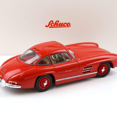 1:18 Schuco Mercedes 300 SL Coupe Gullwing W198 red/ beige interior