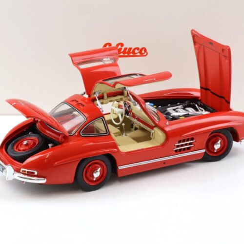 1:18 Schuco Mercedes 300 SL Coupe Gullwing W198 red/ beige interior