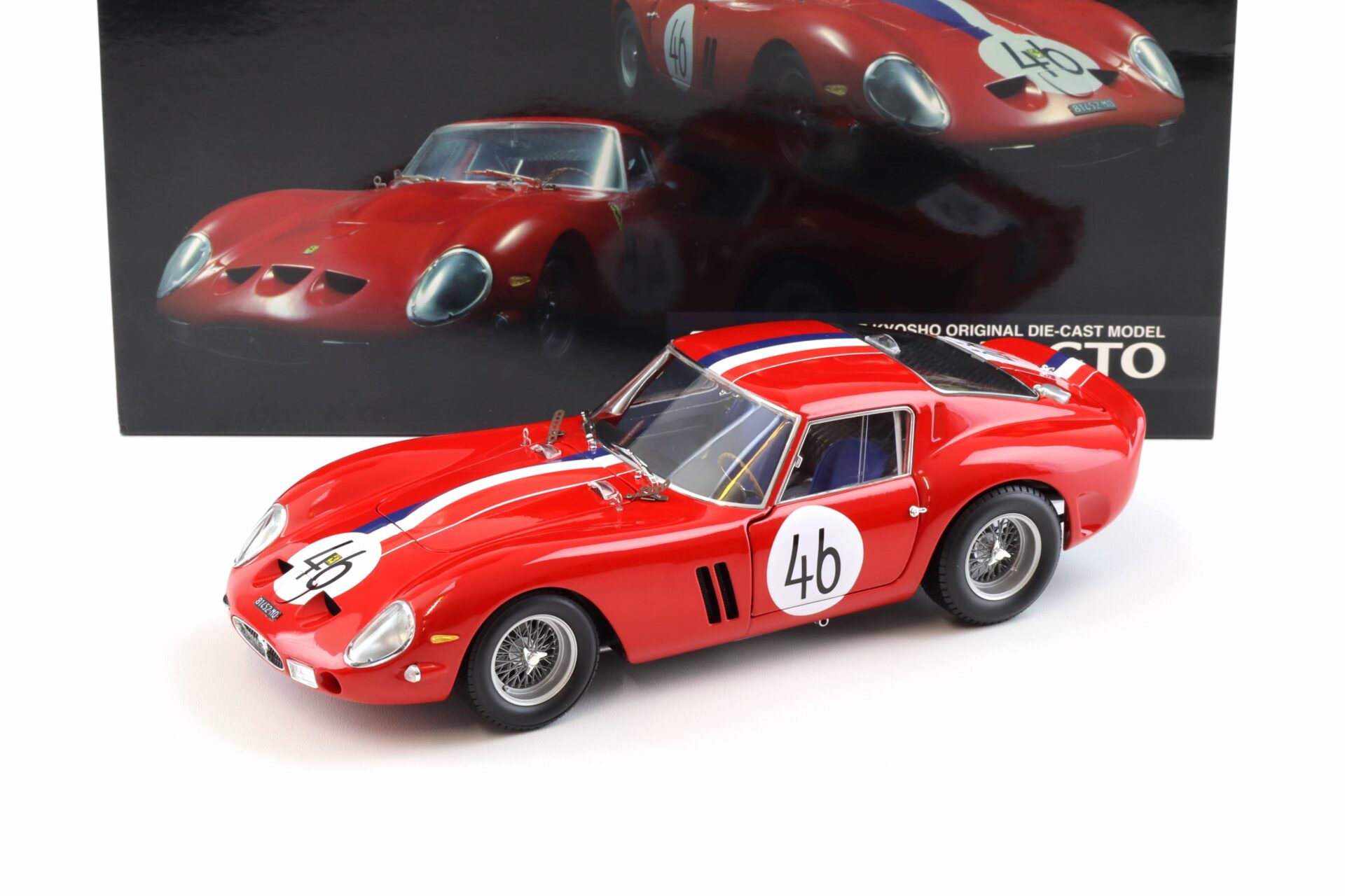 1:18 Kyosho Hi-End Ferrari 250 GTO 1963 Nürburgring 1000km #46 Noblet/ Guichet