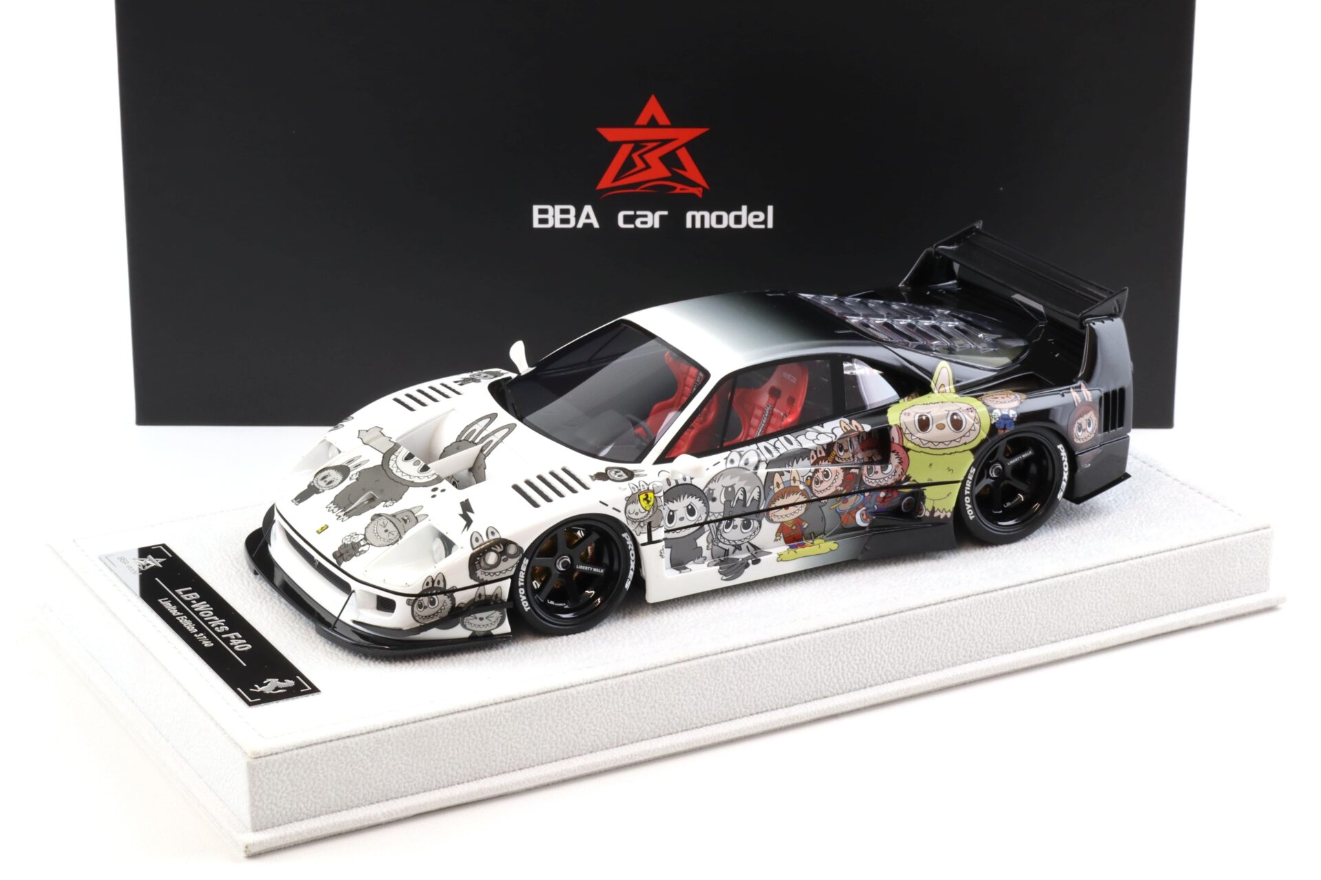 1:18 BBA Model Ferrari F40 LB Works LBWK LABUBU with display - Limited 40 pcs.