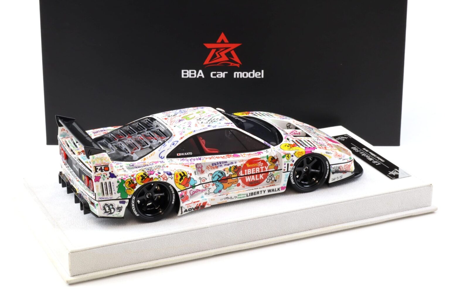 1:18 BBA Model Ferrari F40 LB Works LBWK Livery white with display ...