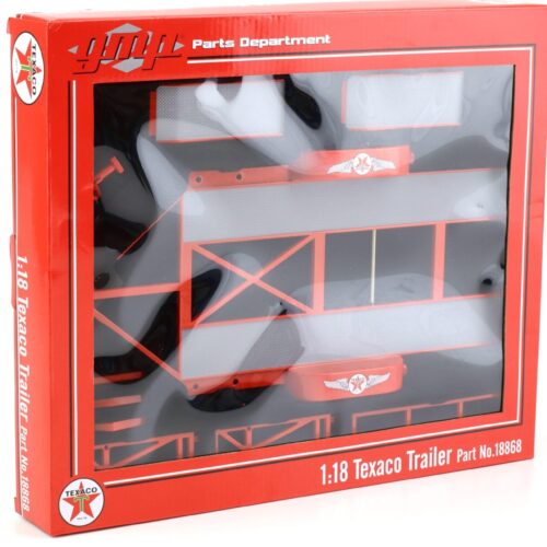 1:18 GMP Tandem Car Trailer Anhänger TEXACO red Diorama Zubehör