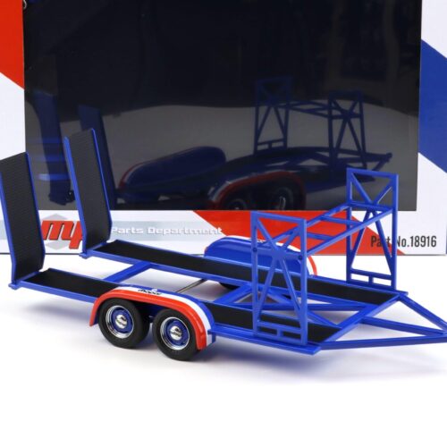 1:18 GMP Tandem Car Trailer Anhänger MOPAR blue/ red Diorama Zubehör