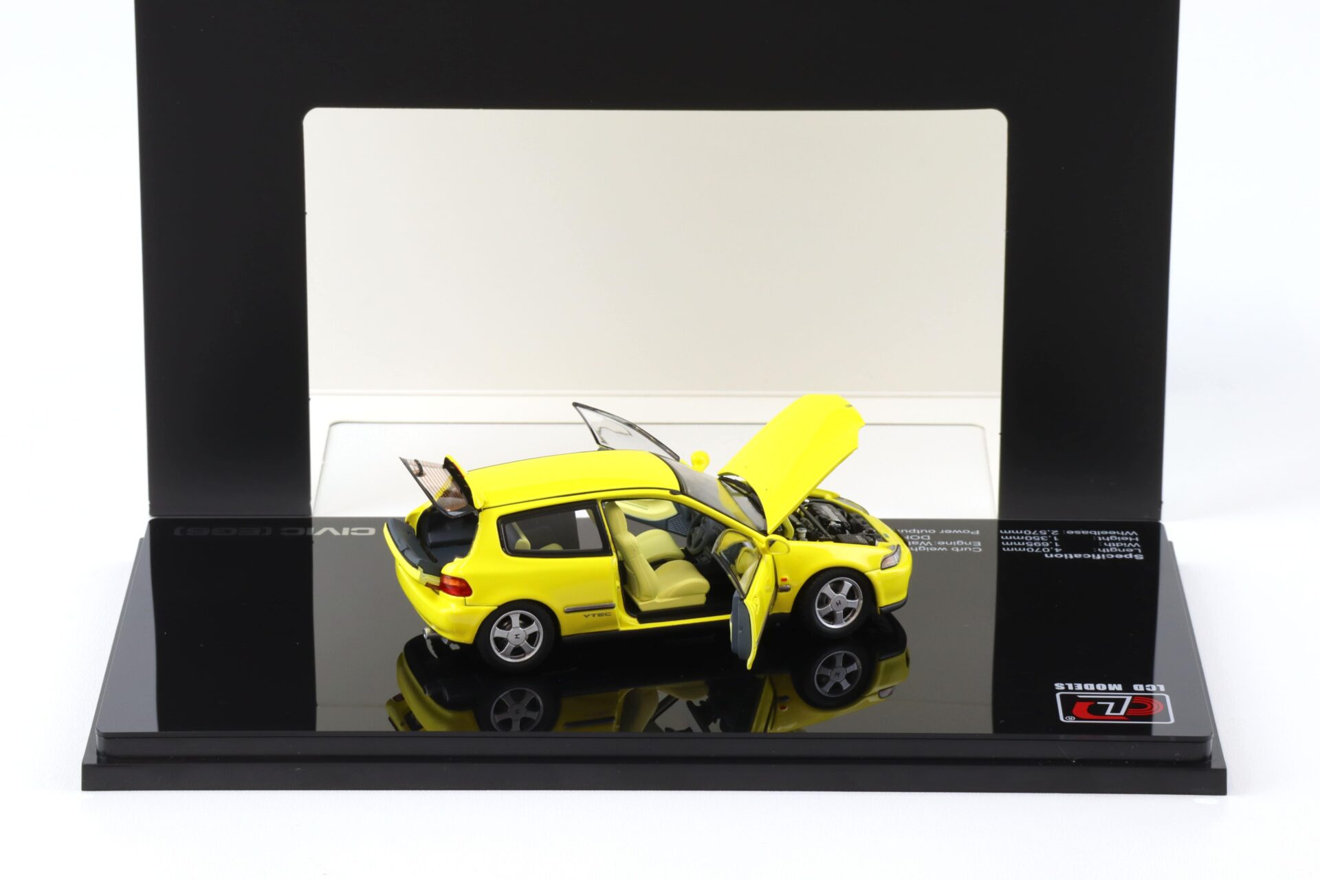 1:43 LCD Models Honda Civic SiR II (EG6) VTEC 1993 yellow LCD43010-YE