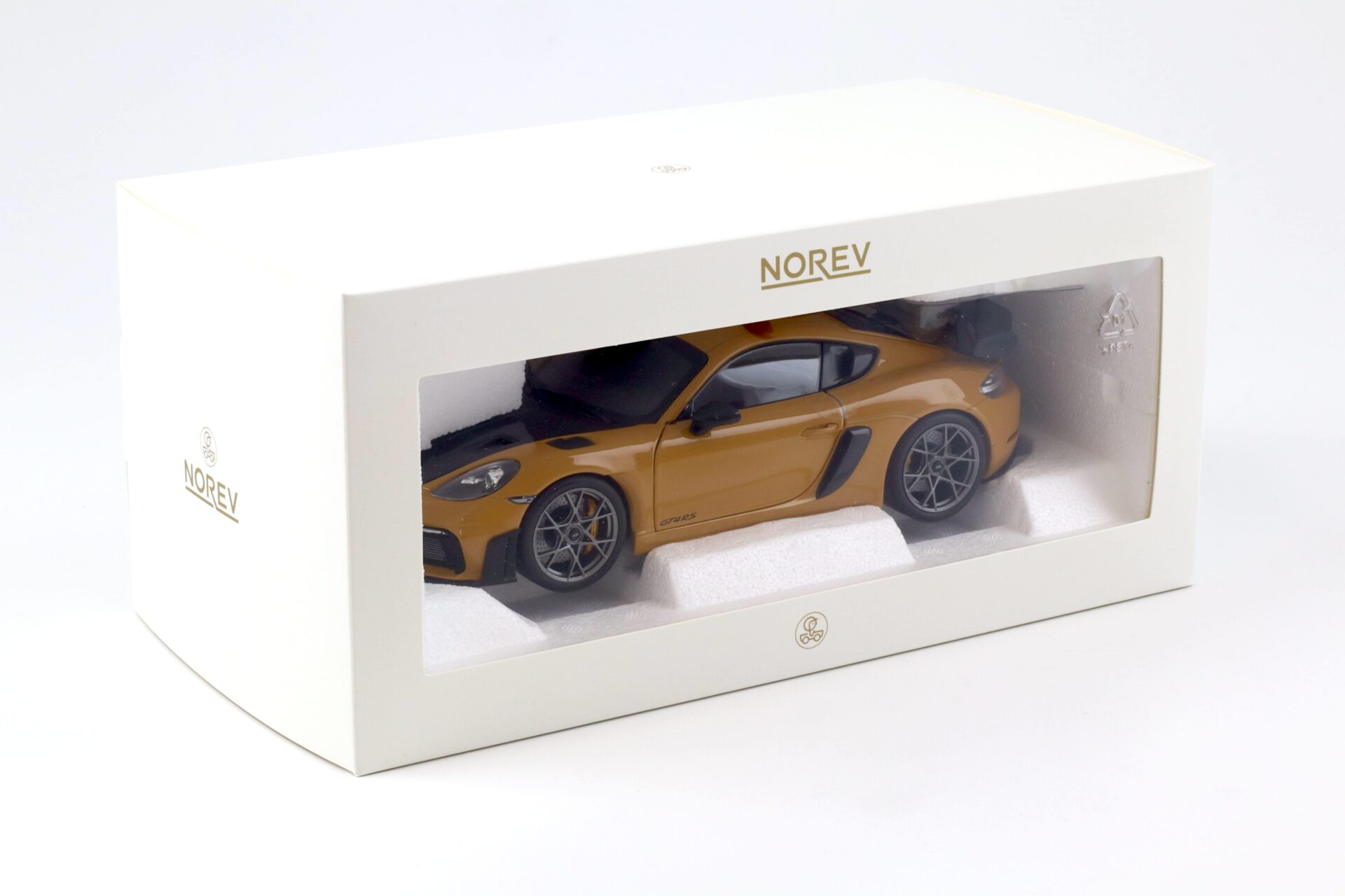 1:18 Norev Porsche Cayman GT4 RS Weissach Package 2023 Bahama yellow